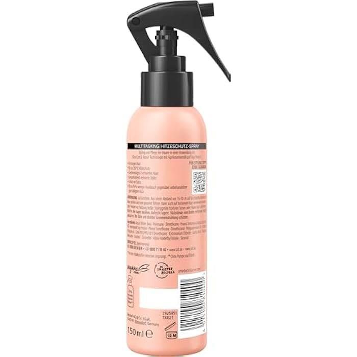 Taft x Gliss Lovely Long Heat Protection Spray (150 ml), Multitasking Spray Provides Heat Protection up to 230°, Protection Against Split Ends and Long Lasting Defined Styles - Image 3